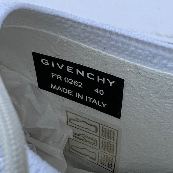 NEW Womens Size 9 Euro 40 Givenchy TK-360 White Stretch Knit Logo Sneaker